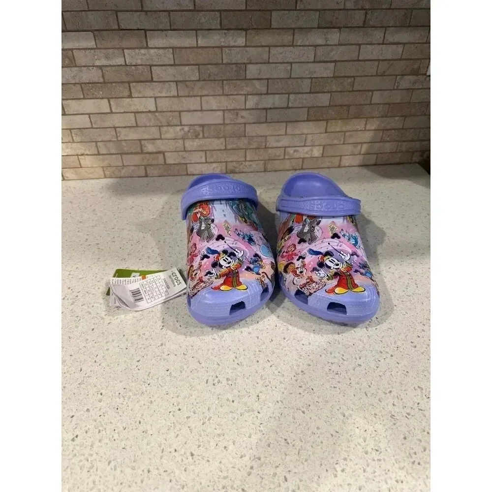 Nwt Crocs Disney Park 100 Clog Mens‎ 11 Purple Rubber Slip On Sandals #33